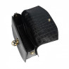 Damentasche Handtasche 023g Kroko Schwarz