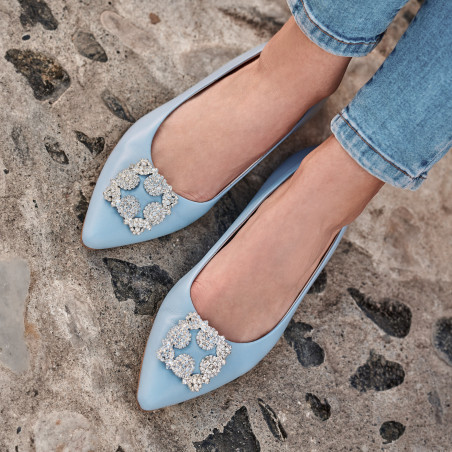 Damen Ballerinas 1301 Babyblau