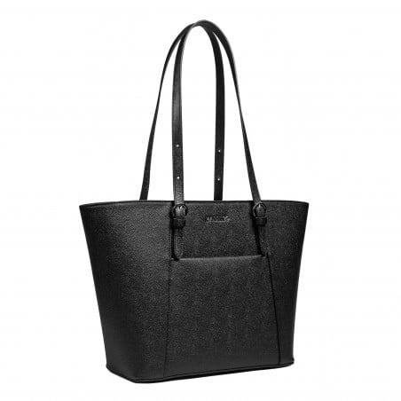 Damen-Umhängetasche 021g 01 schwarz Kaviar