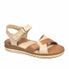 Damensandalen 5103 puderfarben kombiniert