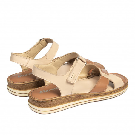 Damensandalen 5103 puderfarben kombiniert