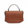 Damentasche Handtasche 023g Croco Camel