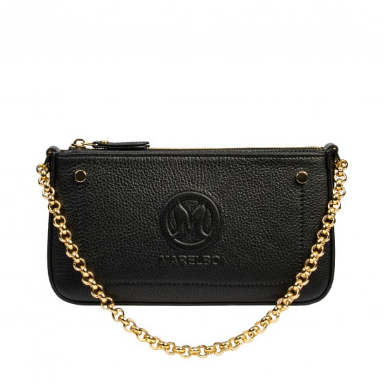 Schultertasche Damen 024g biz schwarz