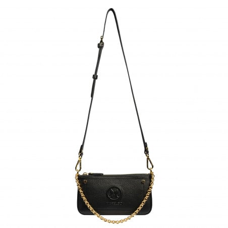 Schultertasche Damen 024g biz schwarz