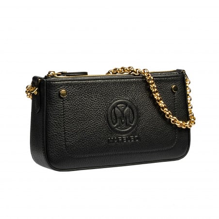 Schultertasche Damen 024g biz schwarz