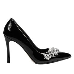 Elegante Damenschuhe 1300 Lack Schwarz