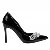 Elegante Damenschuhe 1300 Lack Schwarz