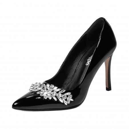 Elegante Damenschuhe 1300 Lack Schwarz