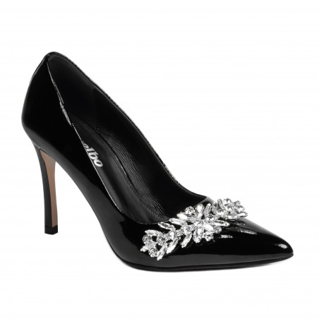 Elegante Damenschuhe 1300 Lack Schwarz