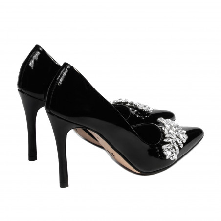Elegante Damenschuhe 1300 Lack Schwarz