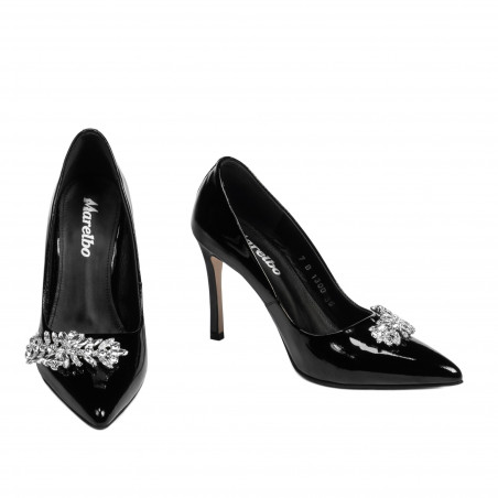 Elegante Damenschuhe 1300 Lack Schwarz