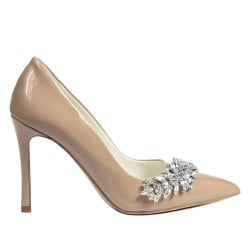 Elegante Damenschuhe 1300 Lackkamel