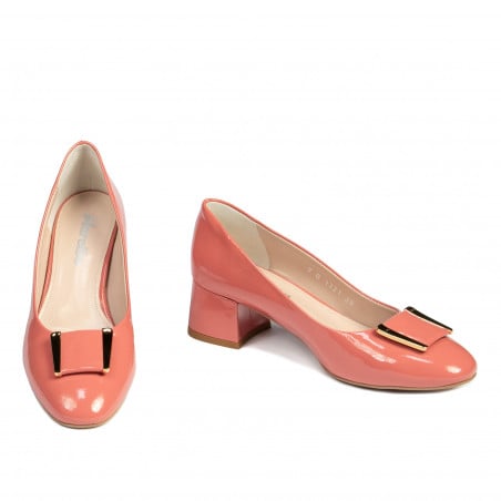 Elegante Damenschuhe 1321 Lack Lachsfarben