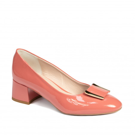 Elegante Damenschuhe 1321 Lack Lachsfarben