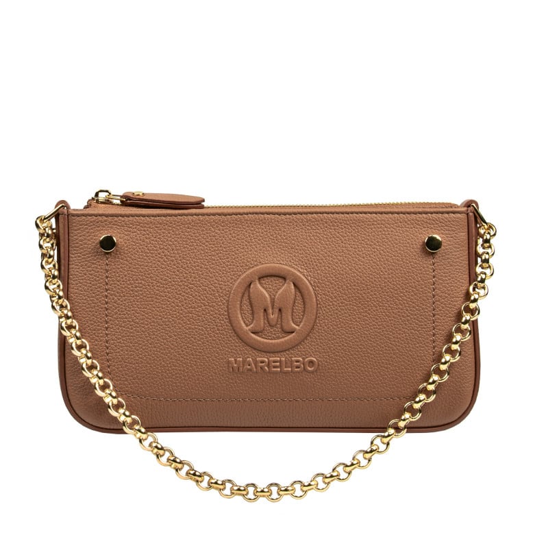 Damen Umhängetasche 024g Biz Braun Cognac