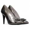 Elegante Damenschuhe 1279 silber perlglanz