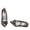 Elegante Damenschuhe 1279 silber perlglanz