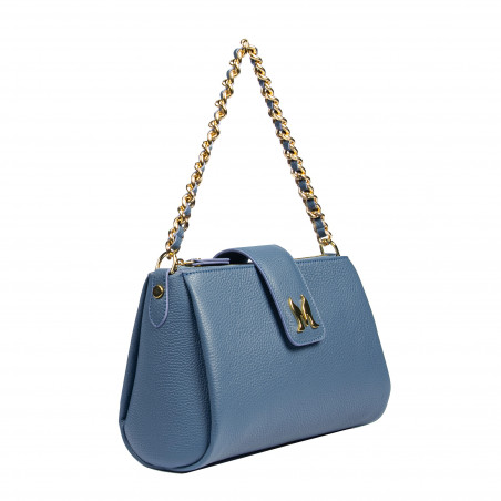 Damen Schultertasche 003g Blau