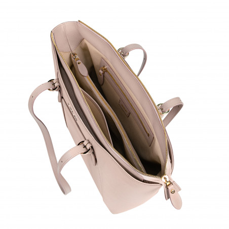 Damen Schultertasche 021g rose kaviar