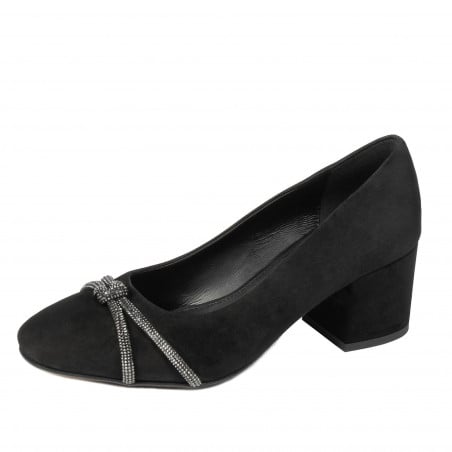 Elegante Damenschuhe 1336 Antilopenschwarz