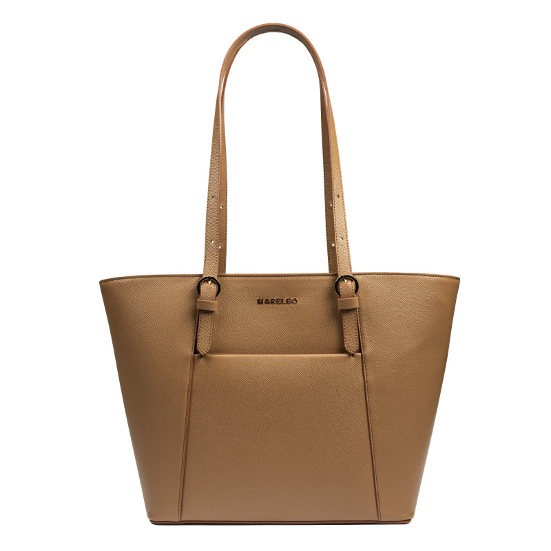 Damen-Umhängetasche 021g braun Kaviar
