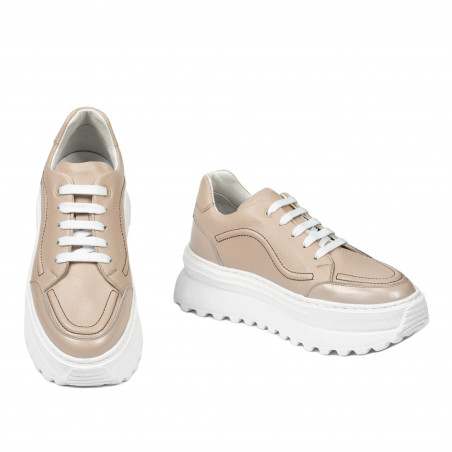 Damen Sneakers 6074 puder kombiniert