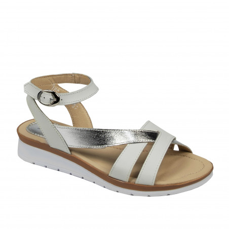 Damen Sandalen 5060 weiß kombiniert