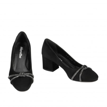 Elegante Damenschuhe 1336 Antilopenschwarz