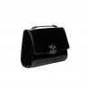 Damenschultertasche 013g 01 Lack schwarz