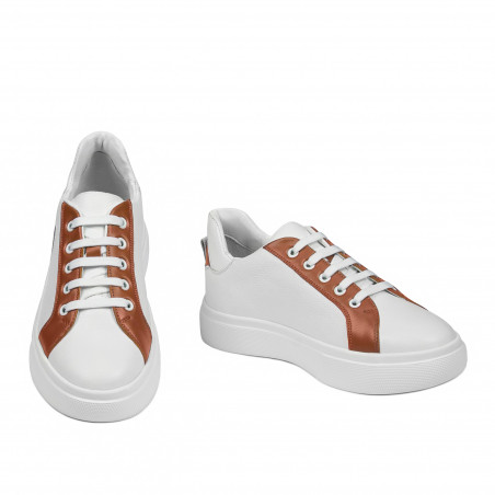 Damen-Sportschuhe 6073 weiß+camel