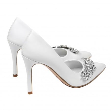 Damen elegante Schuhe 1300 weiß
