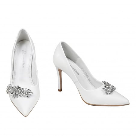 Damen elegante Schuhe 1300 weiß