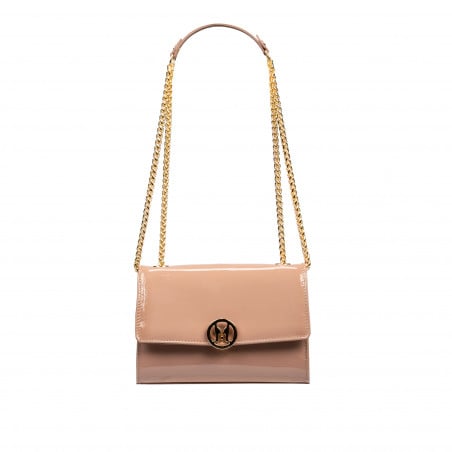 Damentasche Schultertasche 013g Lack Nude