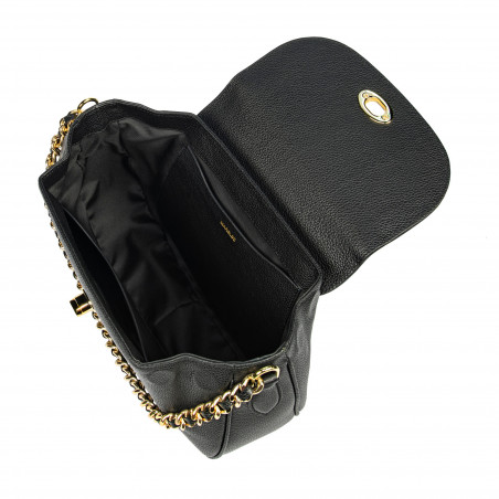 Damentasche Schultertasche 026g Biz Schwarz