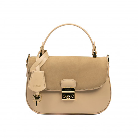 Damengeldbörse Handtasche 022g Beige Latte Kombiniert