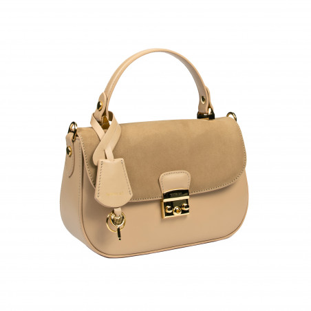Damengeldbörse Handtasche 022g Beige Latte Kombiniert