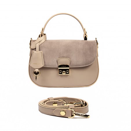 Damentasche 022g taupe kombiniert