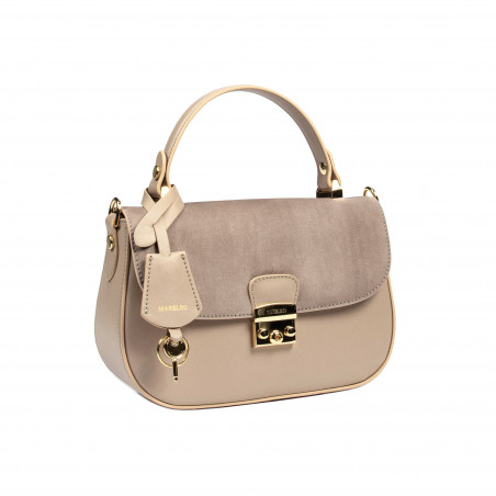Damentasche 022g taupe kombiniert