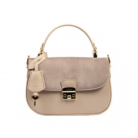 Damentasche 022g taupe kombiniert