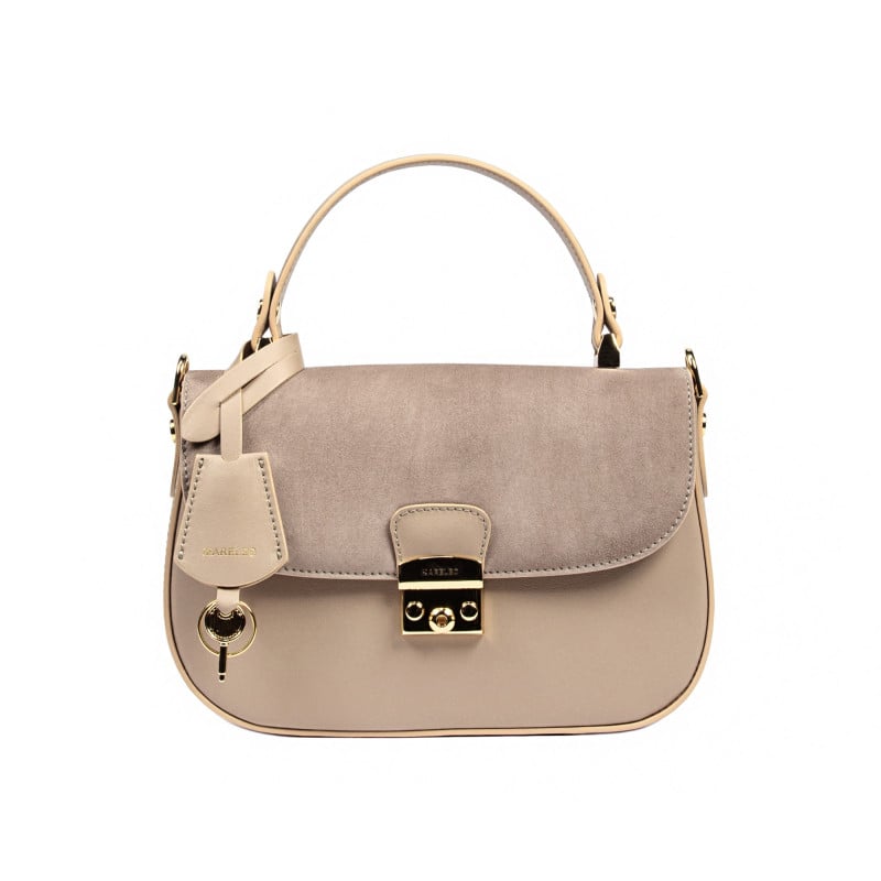 Damentasche 022g taupe kombiniert