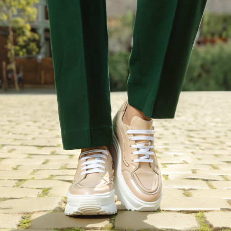 Damen Sneakers 6074 puder kombiniert lifestyle