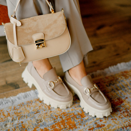 Damengeldbörse Handtasche 022g Beige Latte Kombiniert lifestyle