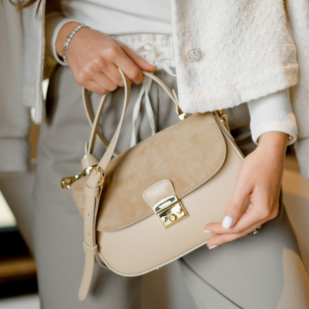 Damengeldbörse Handtasche 022g Beige Latte Kombiniert lifestyle