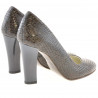Damen elegante Schuhe 1214 Croco Braun