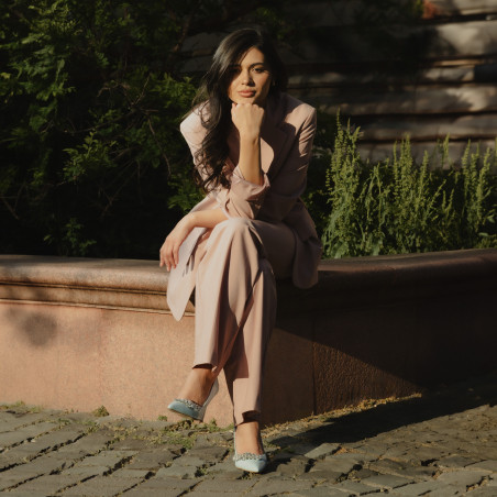 Damen elegante Schuhe 1300 Babyblau lifestyle