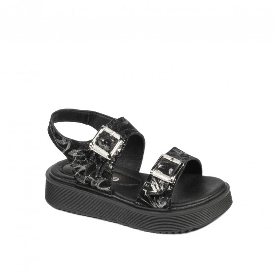 Kleinkinder Sandalen 81c schwarz+silber Kleinkinder Sandalen 81c schwarz+silber
