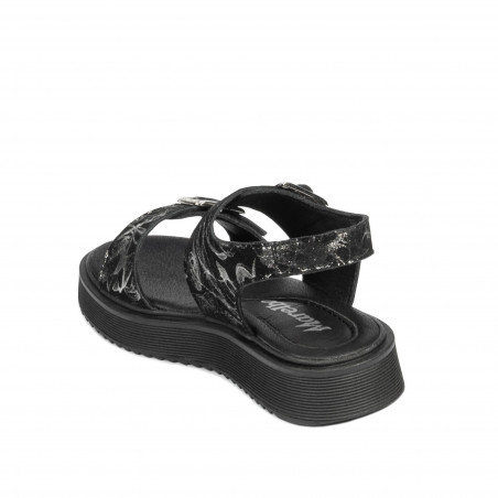 Kleinkinder Sandalen 81c schwarz+silber