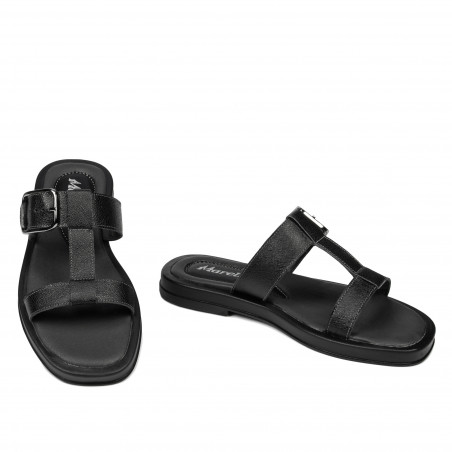 Damensandalen 5091 Schwarz Kaviar