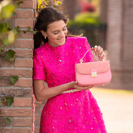 Damentasche Handtasche 022g rose kombiniert lifestyle