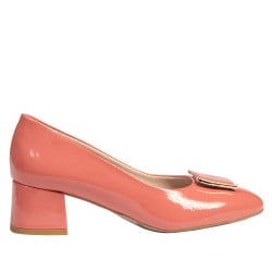 Elegante Damenschuhe 1321 Lack Lachsfarben